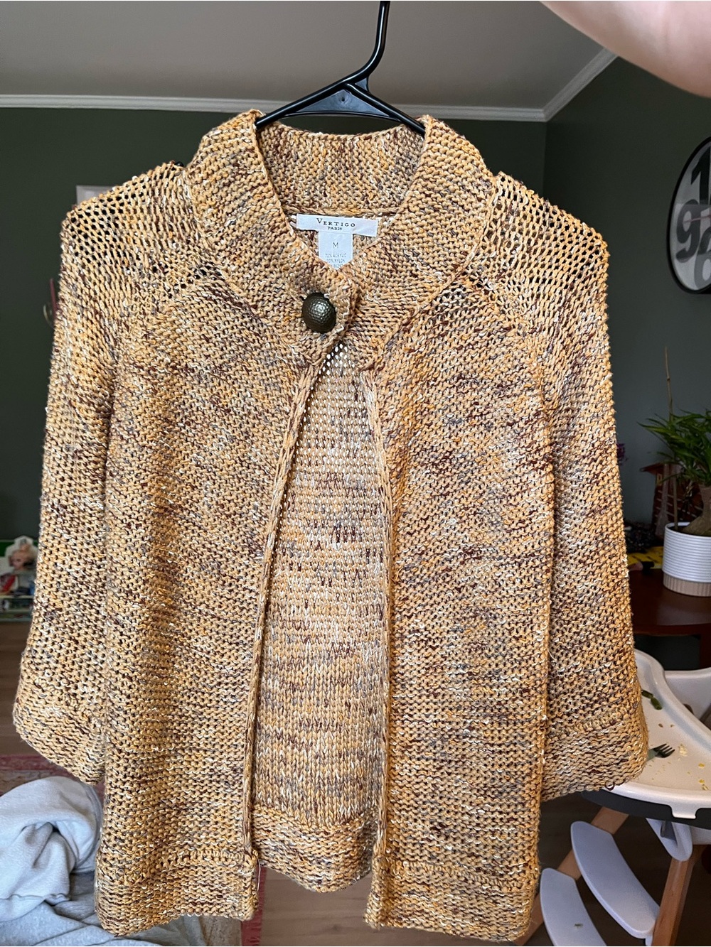 Vertigo Paris Women’s Vintage 2005 Granola Knit Button Cardigan Sweater M